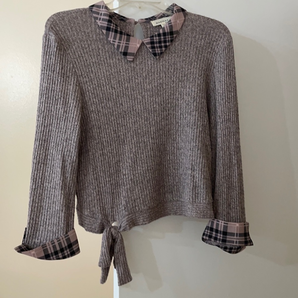 Cropped collared top